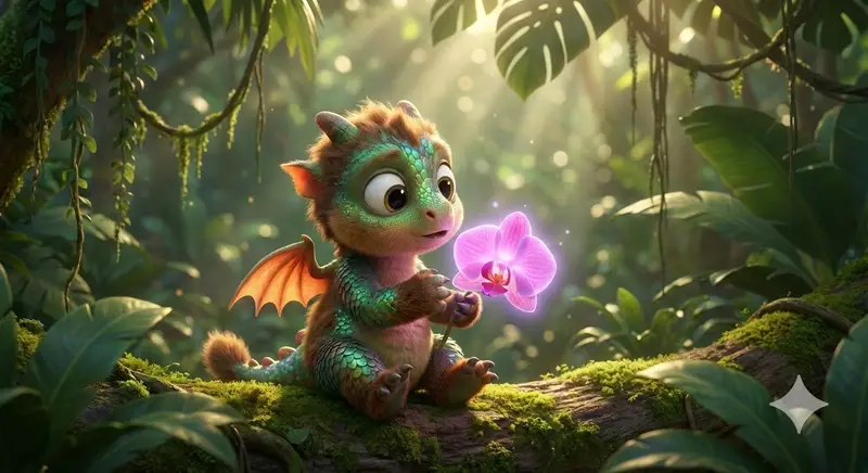 Preview of Disney-Pixar Style Hybrid Sloth-Dragon Creature