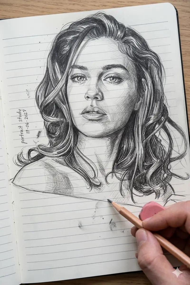 پیش‌نمایش Photo to Pencil Sketch Transformation