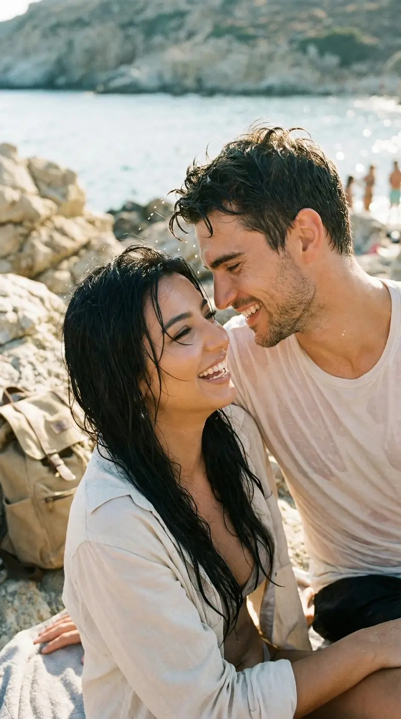 Preview of Photorealistic Candid Travel Romance Film Still