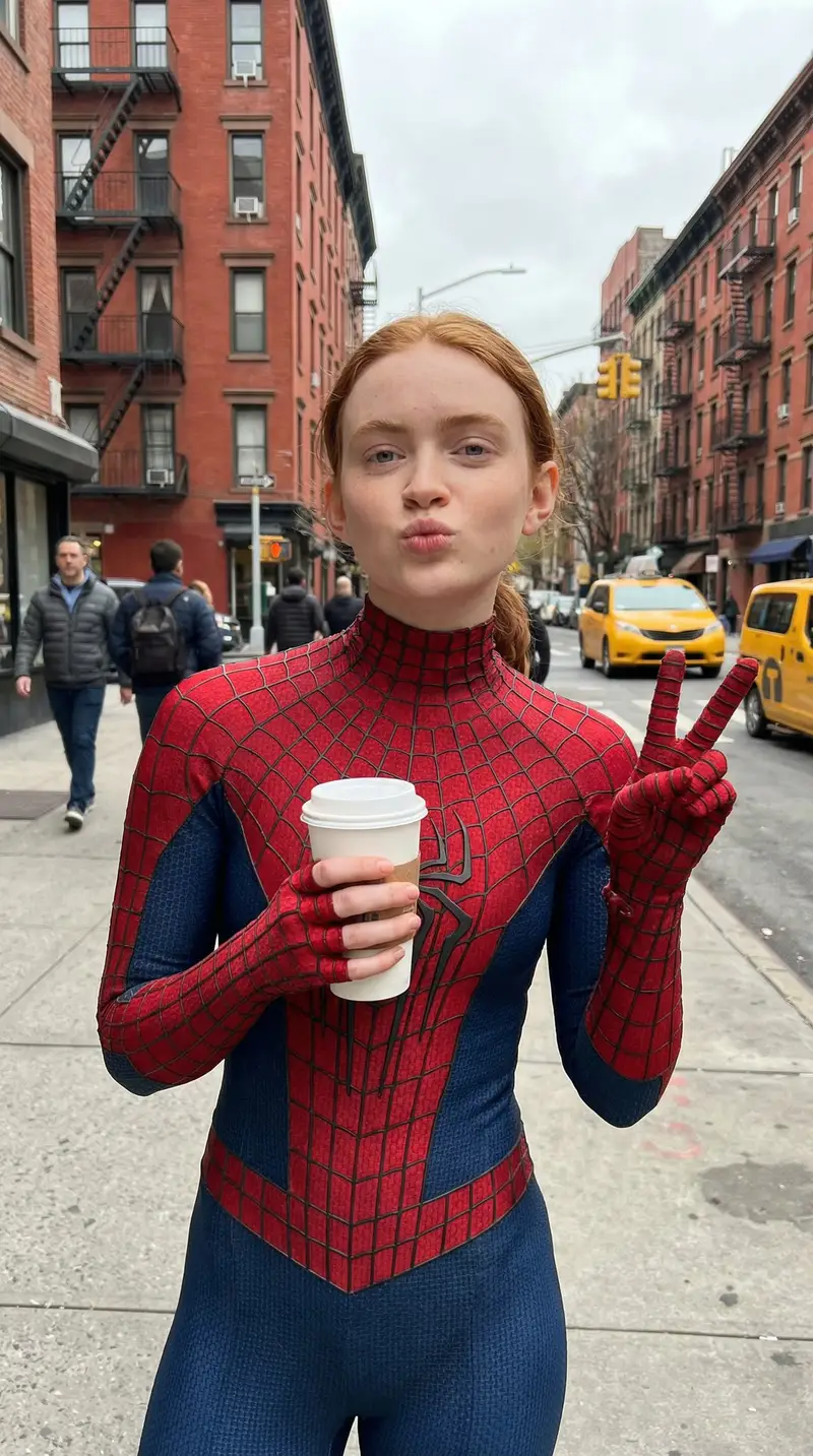 Preview of Photorealistic Candid Spider-Girl Portrait