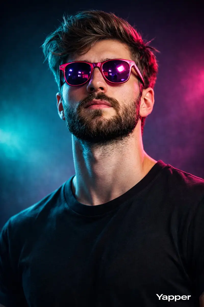 Preview of Cyberpunk Studio Portrait with Neon Lights