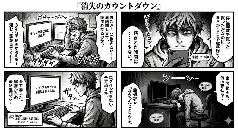 Preview of Four-Panel Manga: Countdown to Disappearance
