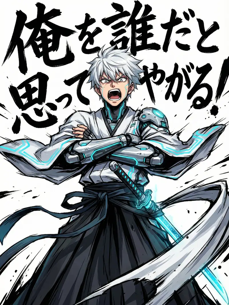 Preview of Gurren Lagann Style 'Gaina-Dachi' Anime Stance Prompt