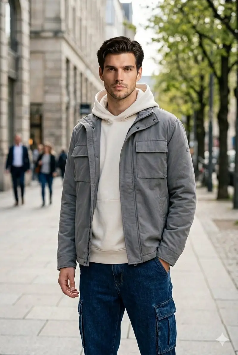 Preview of Ultra-Realistic Urban Portrait of a Young Man