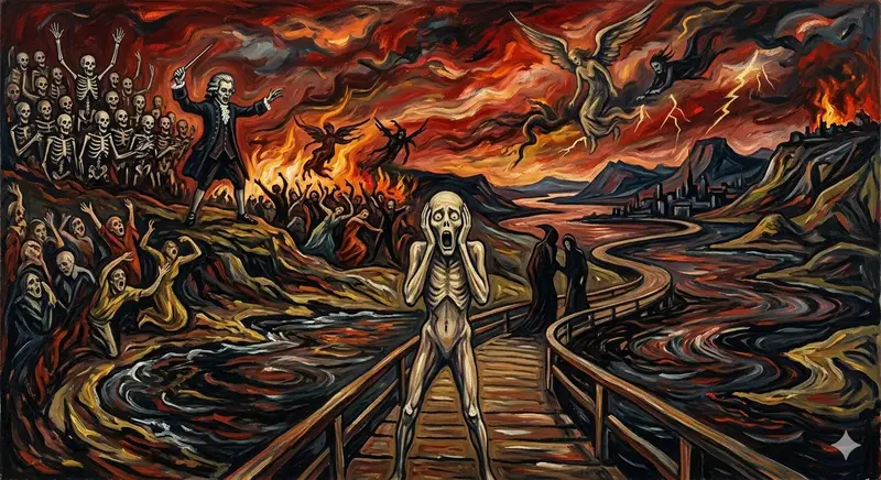 Preview of Mozart's Dies Irae in Munch's Scream Style