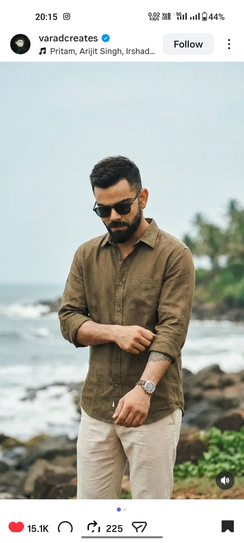 Preview of Ultra-Realistic Coastal Lifestyle Portrait (Virat Kohli)