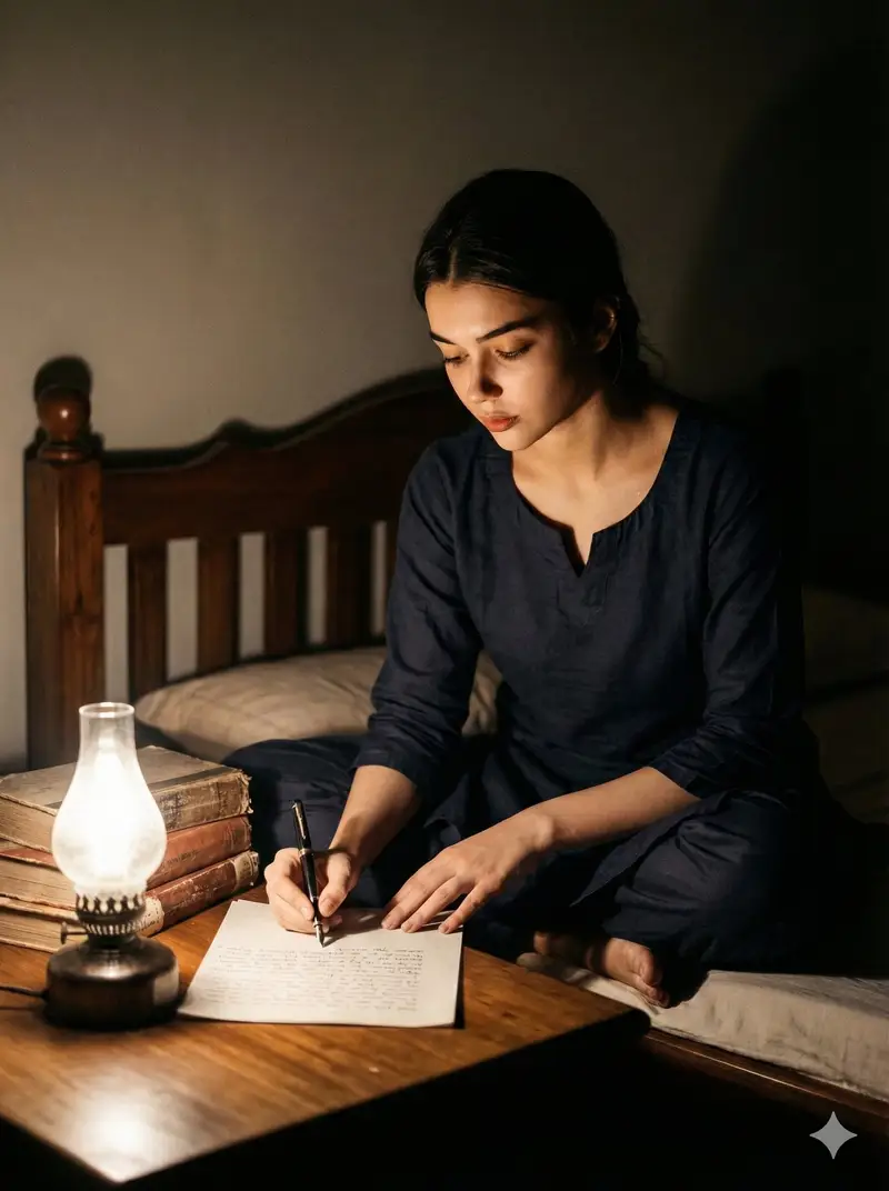 پیش‌نمایش Cinematic Black and White Portrait of a Writer
