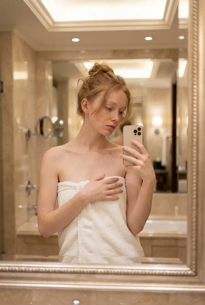 Preview of Intimate Mirror Selfie Portrait Prompt