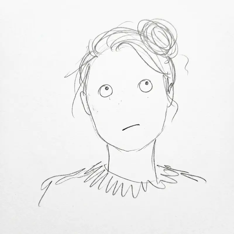 پیش‌نمایش نقاشی انتزاعی مینیمال با مداد