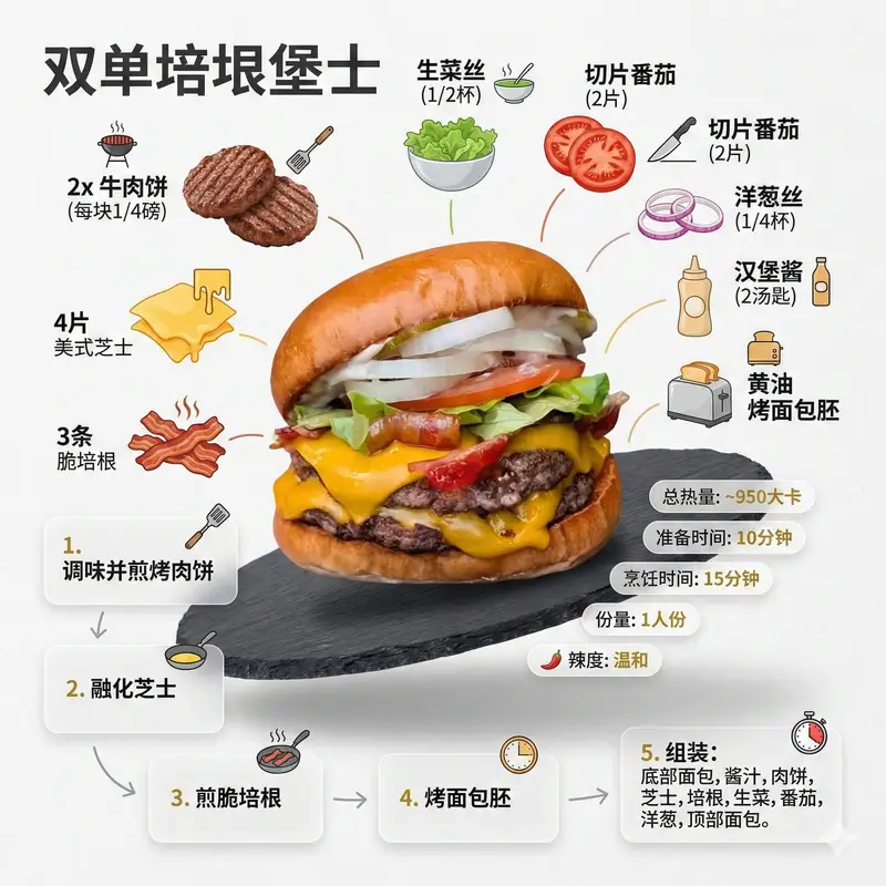 پیش‌نمایش Generating a Food Infographic for a Hamburger