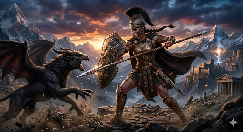 Preview of Nano Banana Pro Image Generation of a Mythological Warrior