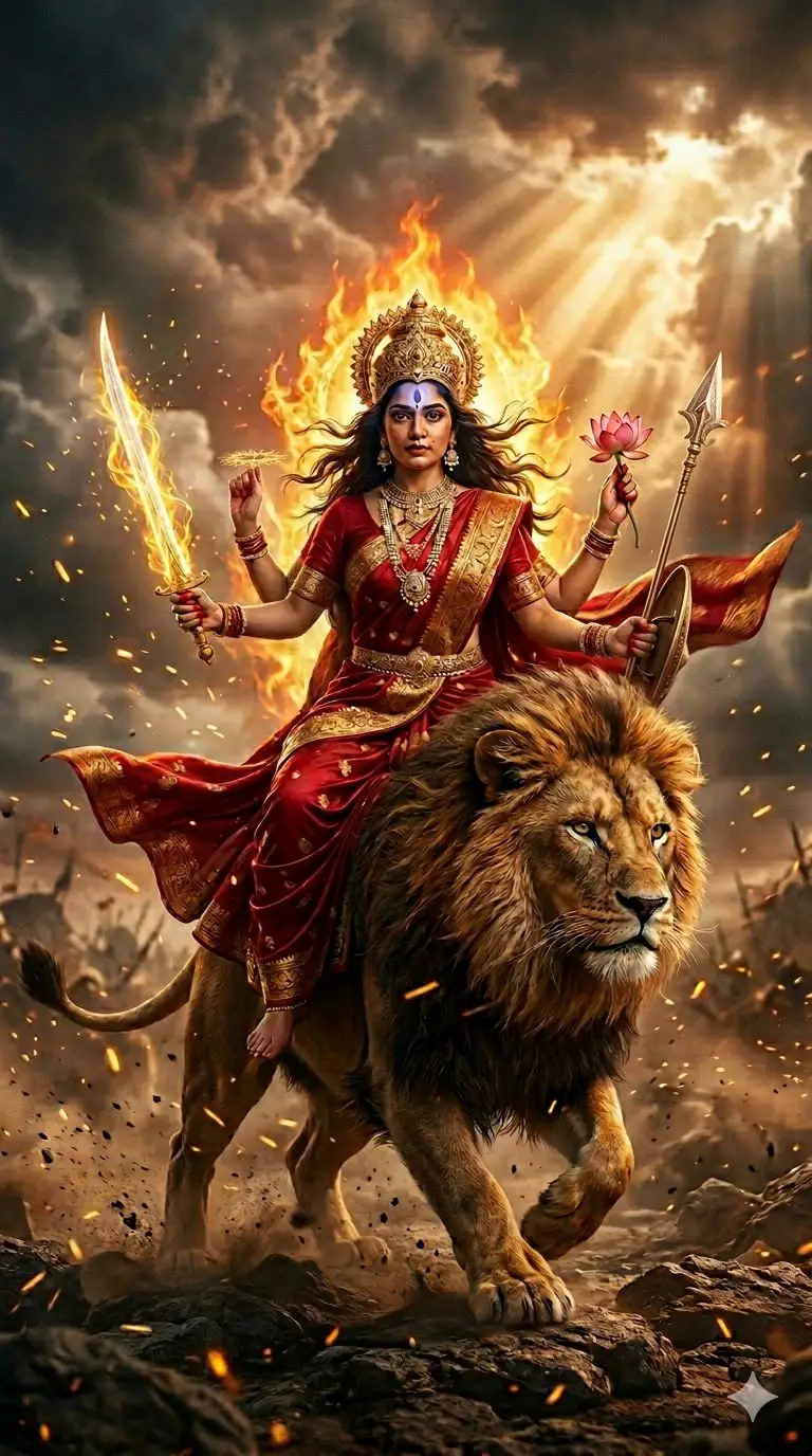 پیش‌نمایش Ultra-Photorealistic Katyayani Warrior Goddess Prompt