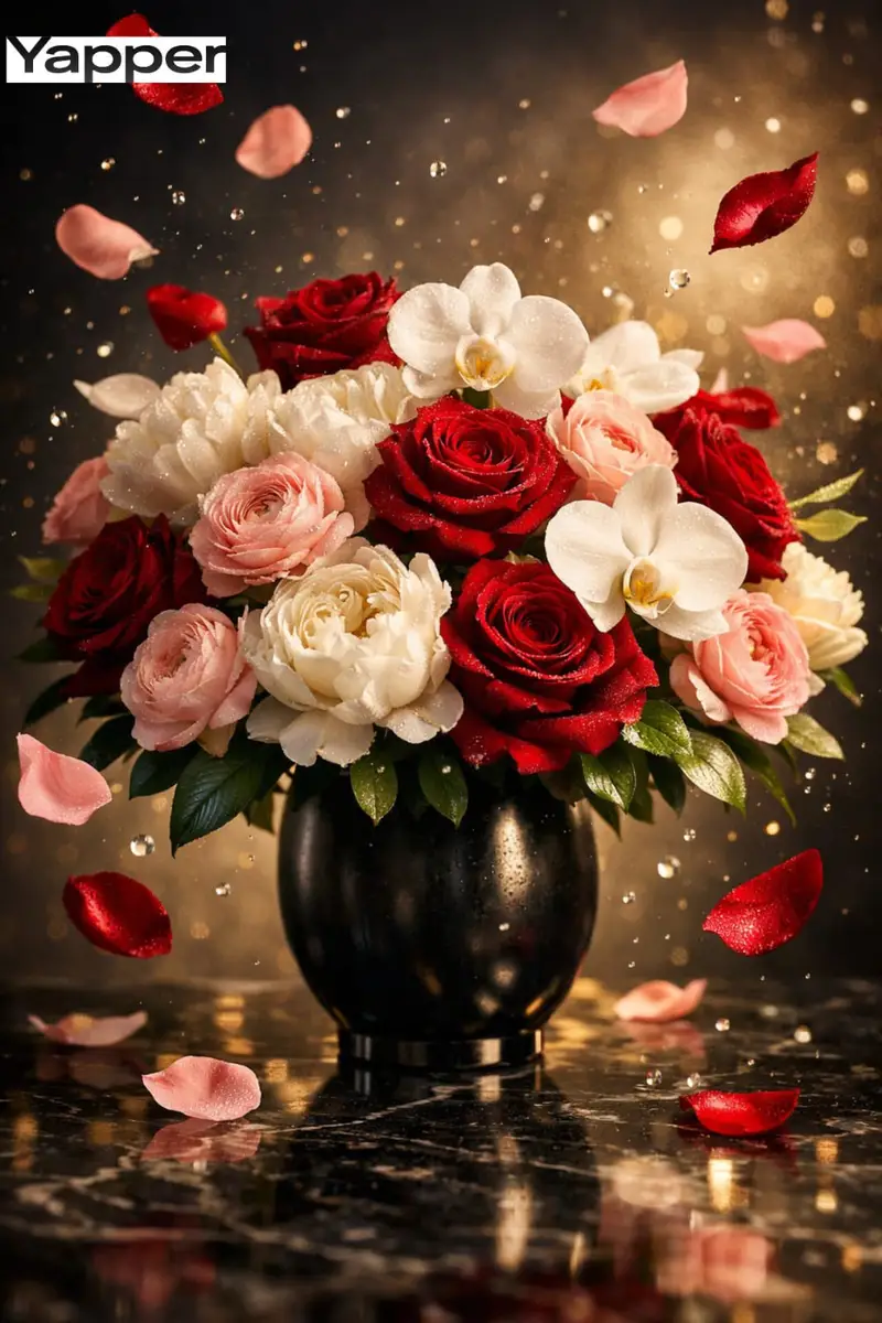 Preview of Ultra-Luxury Cinematic Floral Photography Prompt (JSON Format)