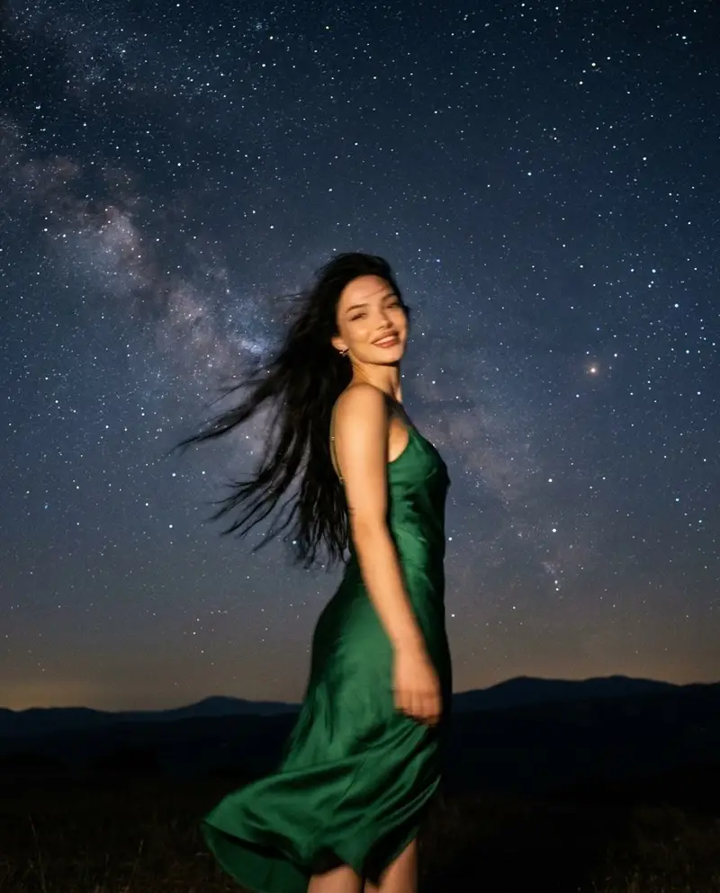 Preview of Starry Night Motion Blur Portrait