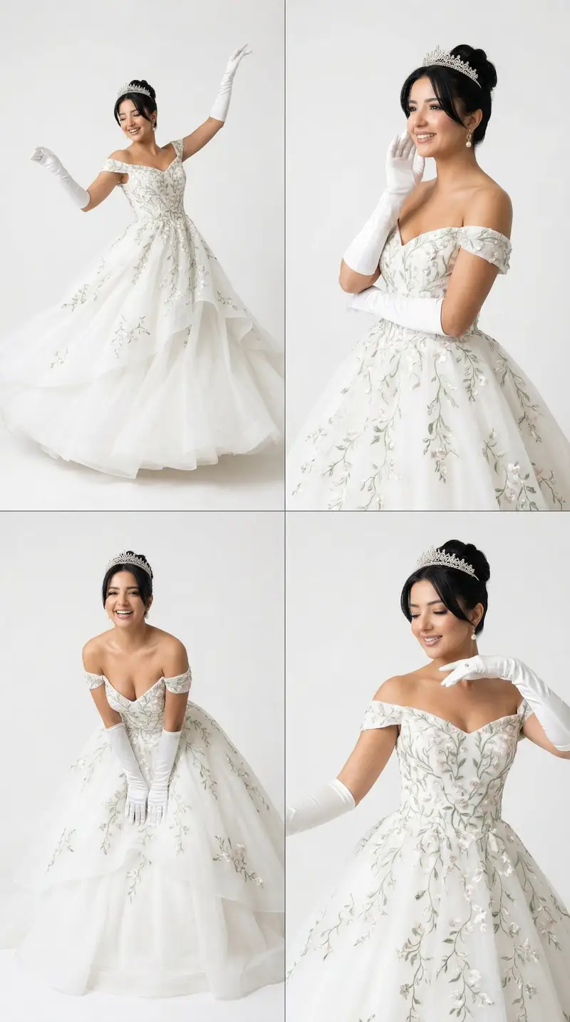 Preview of White Ballroom Dance Editorial Grid (2x2)