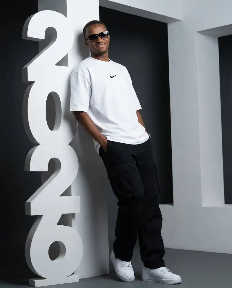 Preview of Low-Angle Streetwear Portrait with Architectural Text