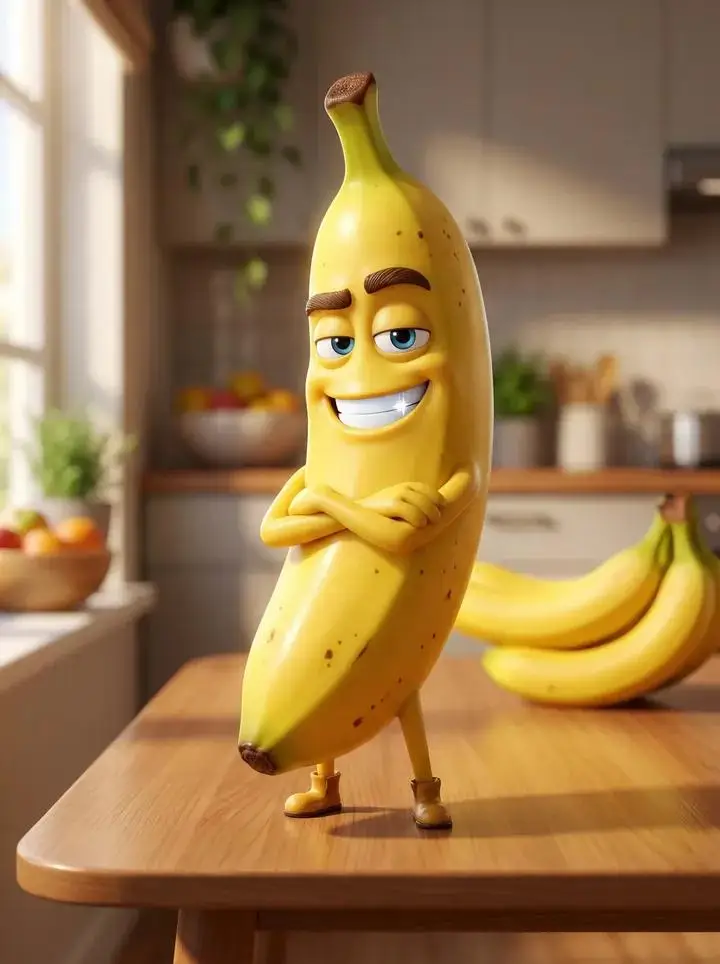 Preview of Pixar-Style Banana Character Animation Prompt