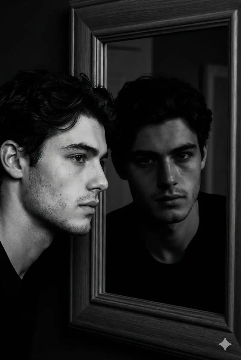 Preview of Noir Mirror Reflection Portrait
