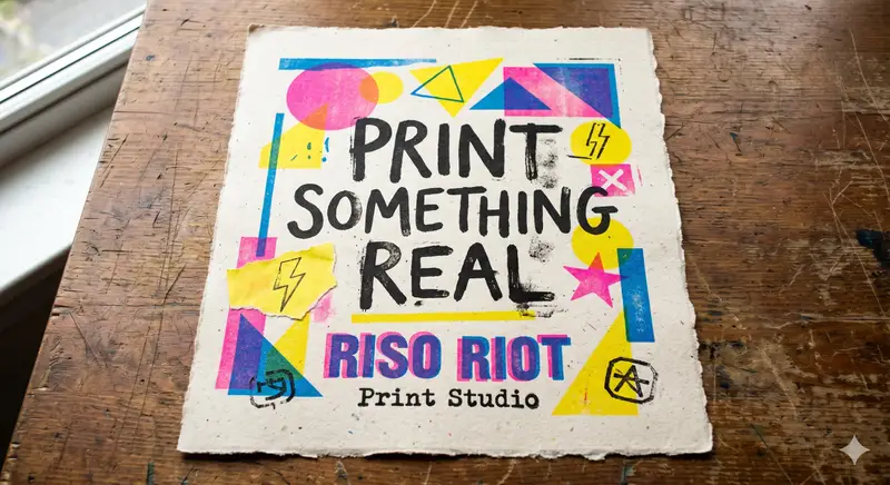پیش‌نمایش Tactile Risograph Studio Poster
