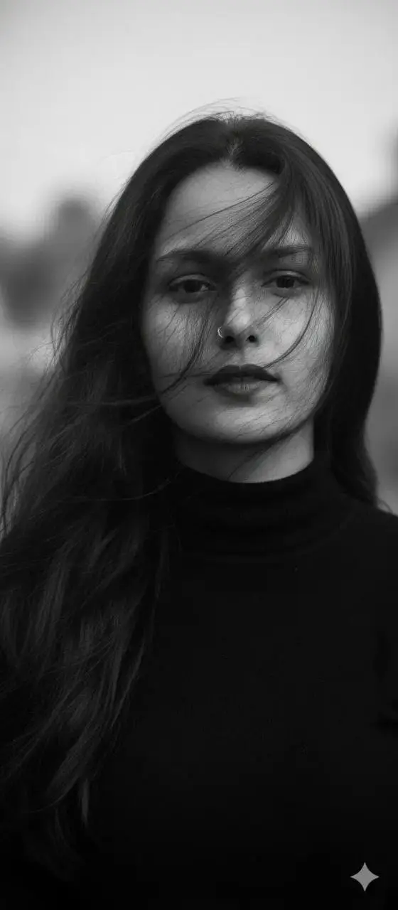 Preview of Ultra-Realistic Black and White Cinematic Portrait