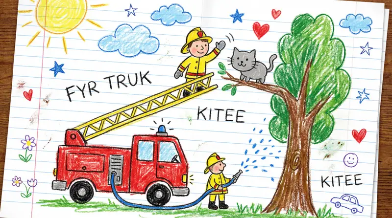 Preview of Child's Crayon Drawing Style Generator