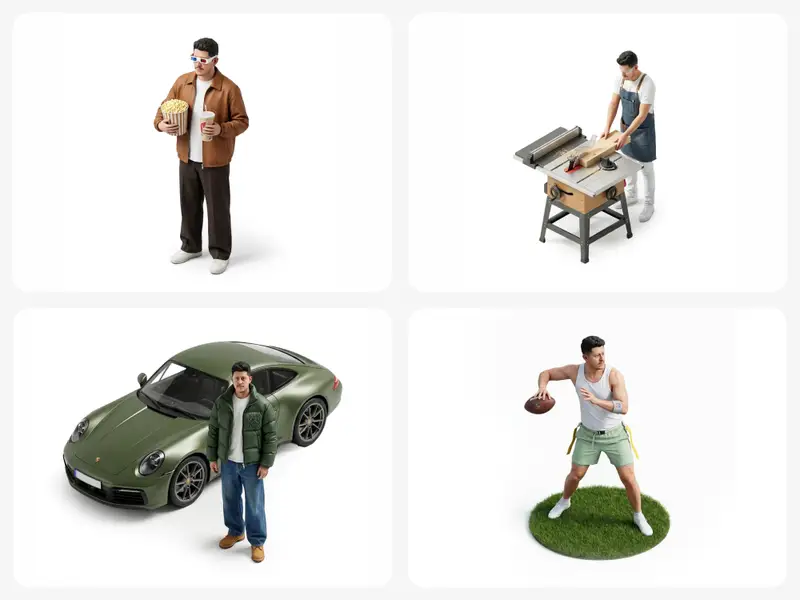 Preview of Isometric Figurine from Selfie Prompt Template