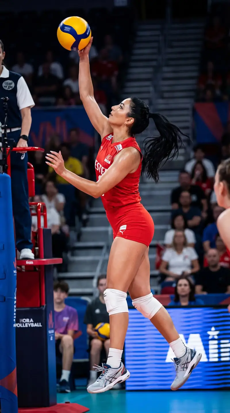 پیش‌نمایش Ultra-Photorealistic Volleyball Action Shot (Identity Lock)