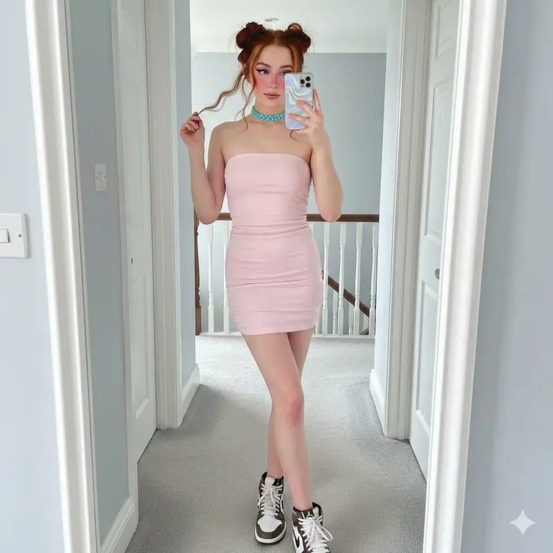 Preview of Sadie Sink E-Girl Mirror Selfie Prompt