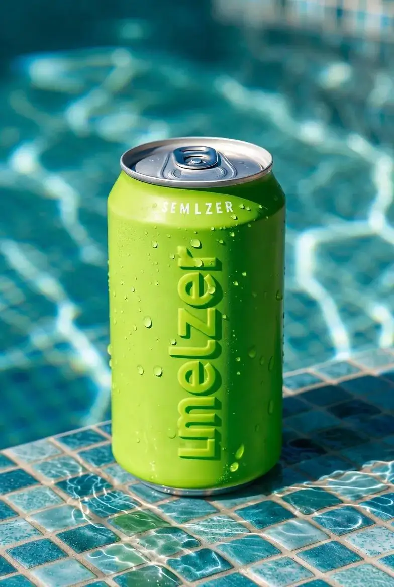 Preview of Macro Product Shot of Seltzer Can