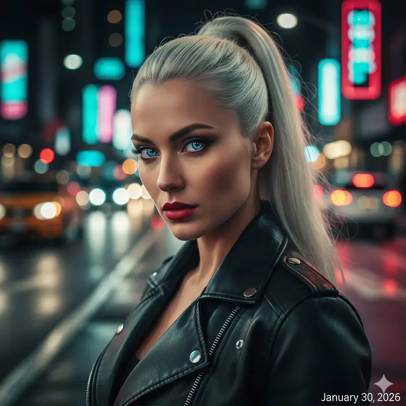 Preview of Neon City Street Style Editorial Prompt