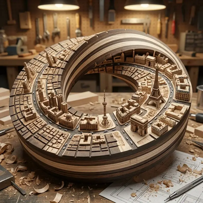 پیش‌نمایش شبیه‌سازی مجسمه چوبی با روتر CNC