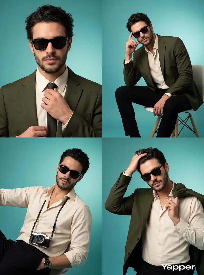 Preview of 2x2 Grid Fashion Photoshoot Collage