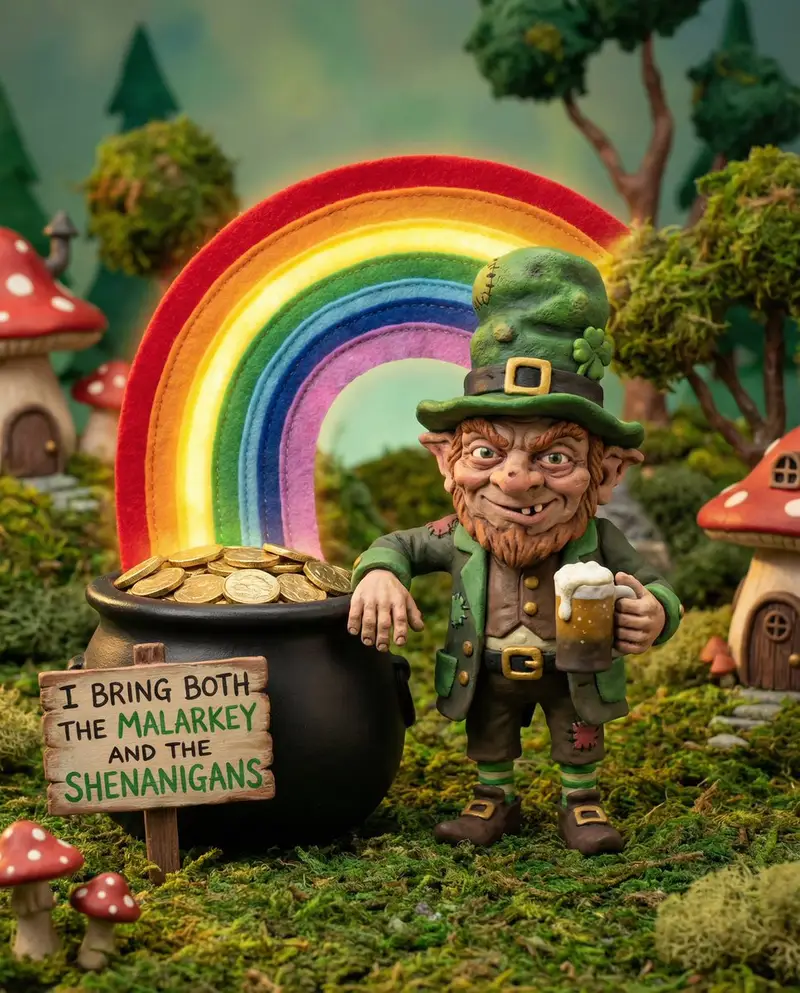 پیش‌نمایش Leprechaun Illustration with Custom Style