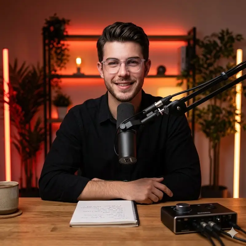 پیش‌نمایش Cinematic Podcast Studio Portrait