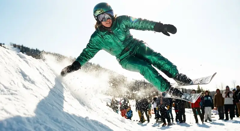 پیش‌نمایش Extreme Ski Jump Action Shot (Cinestill Film Style)