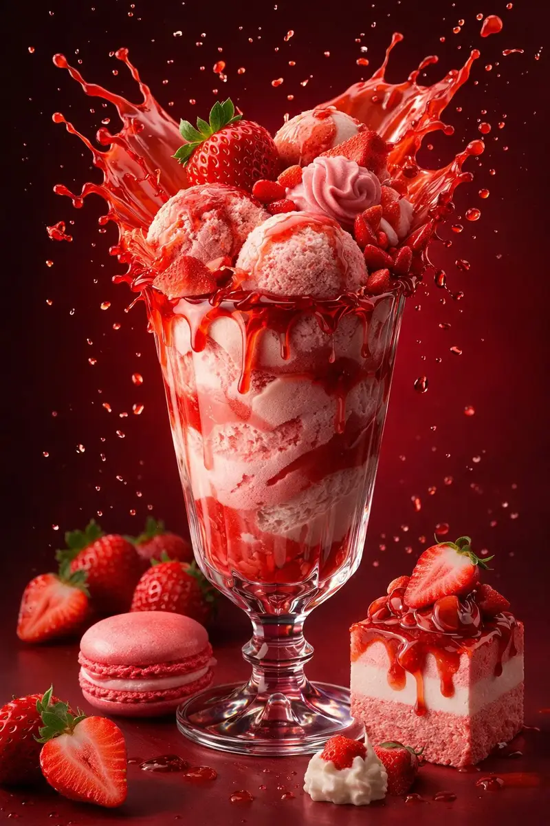 Preview of Parameterized Ice Cream Dessert Advertising Poster Prompt