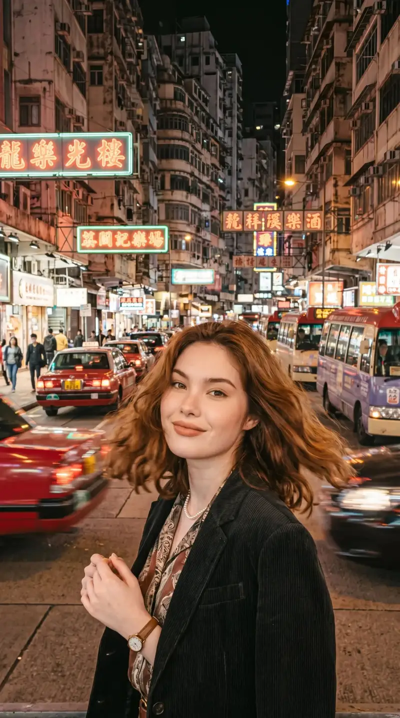 پیش‌نمایش پرتره سبک رترو هنگ‌کنگ