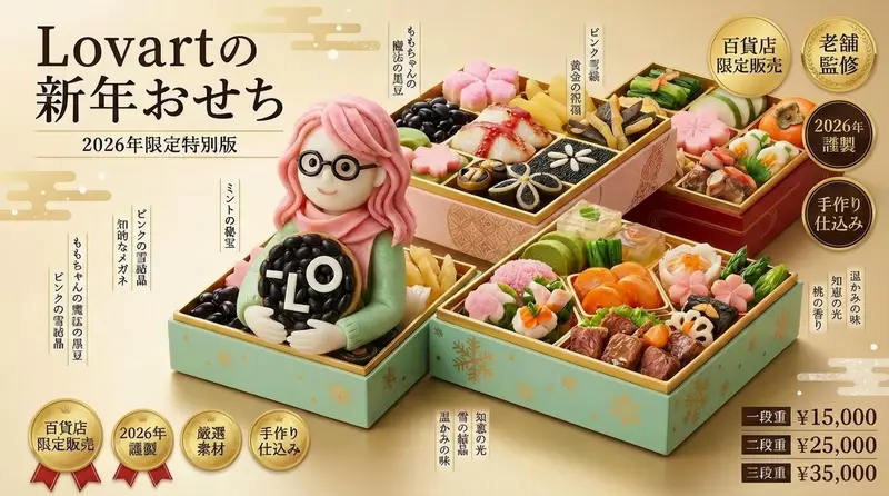 Preview of New Year's Osechi Dish Advertisement Key Visual Generation Prompt