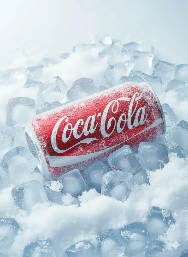 Preview of Hyper-Realistic Icy Coca-Cola Product Shot