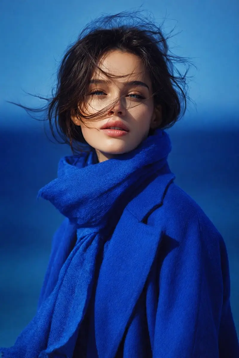 پیش‌نمایش 8K Portrait Photography with Cool Tones and Shallow Depth