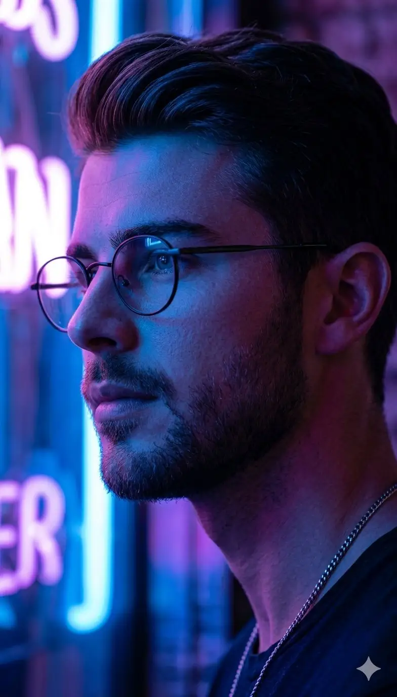 Preview of Cyberpunk Portrait with Neon Lighting
