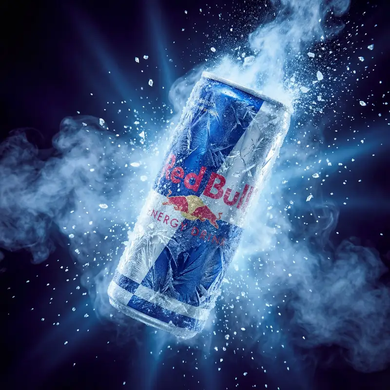 Preview of Hyper-Realistic Red Bull Can Ice Explosion Commercial