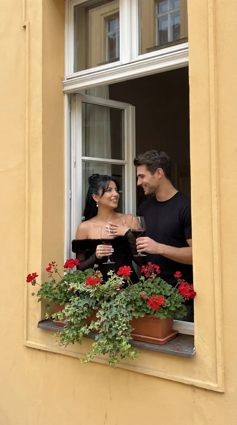 پیش‌نمایش Photorealistic Architectural Edit: Couple in Window