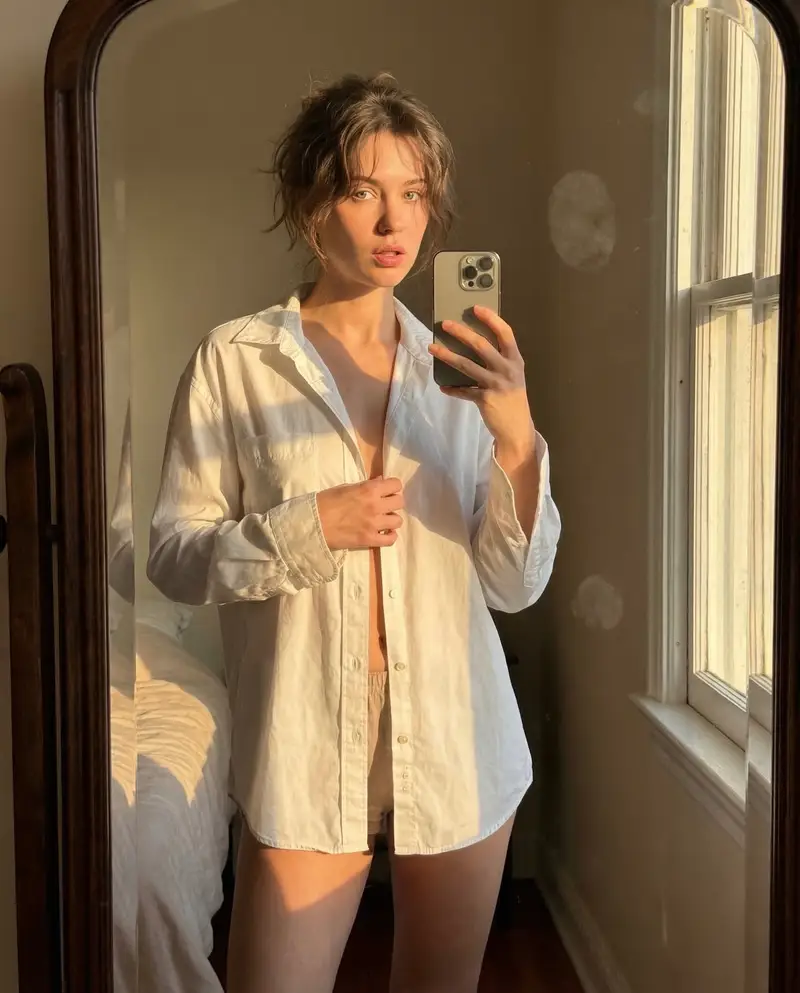 Preview of Golden Hour Mirror Selfie Realism