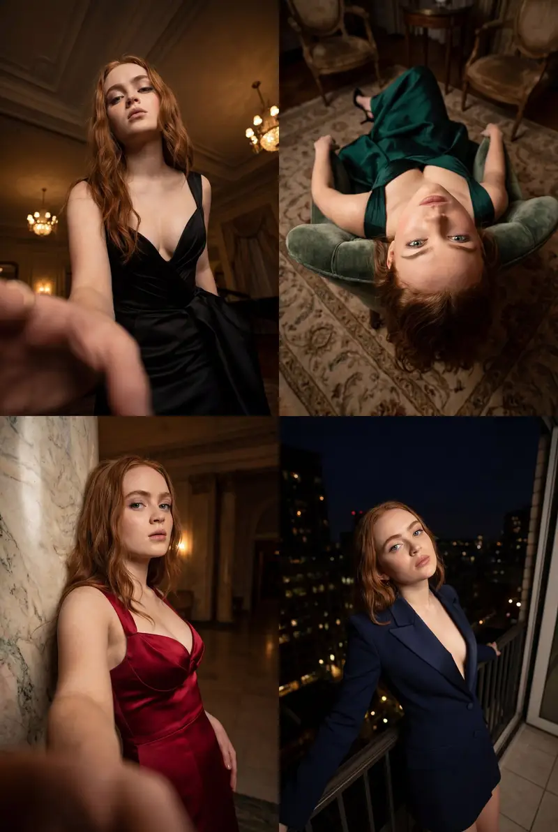 Preview of Dynamic Wide-Angle High Fashion Editorial Set