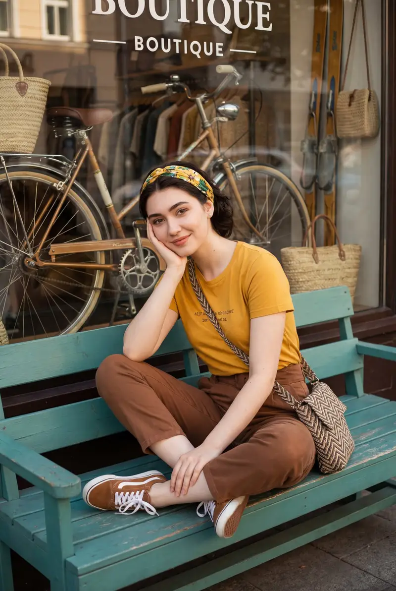 پیش‌نمایش Retro Street Fashion Portrait