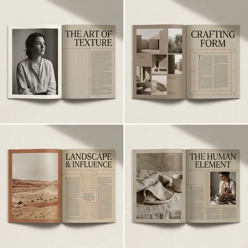 Preview of Editorial Magazine Spread Concept Prompt
