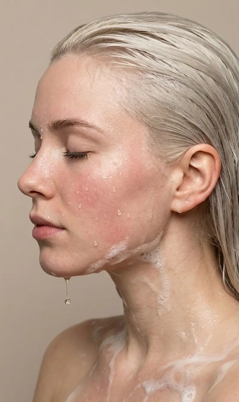 پیش‌نمایش Ultra Photorealistic Wet Skin Macro Portrait Prompt