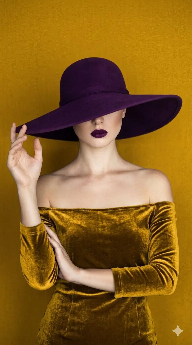 پیش‌نمایش پرتره مینیمال مخمل طلایی
