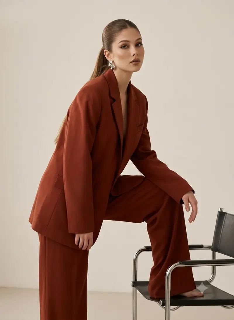 Preview of Minimalist Oversized Suit Editorial Portrait